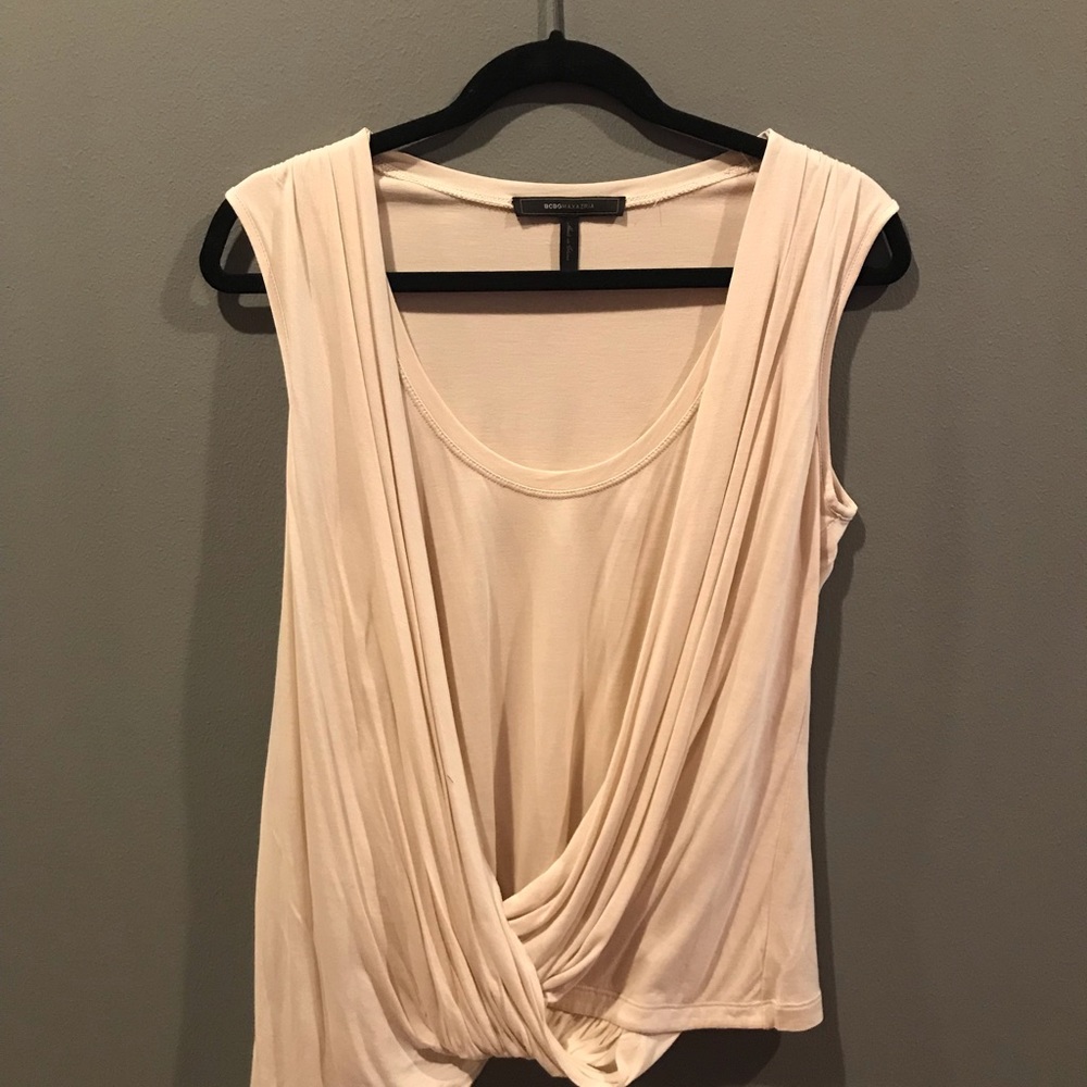 BCBG ivory dressy tank